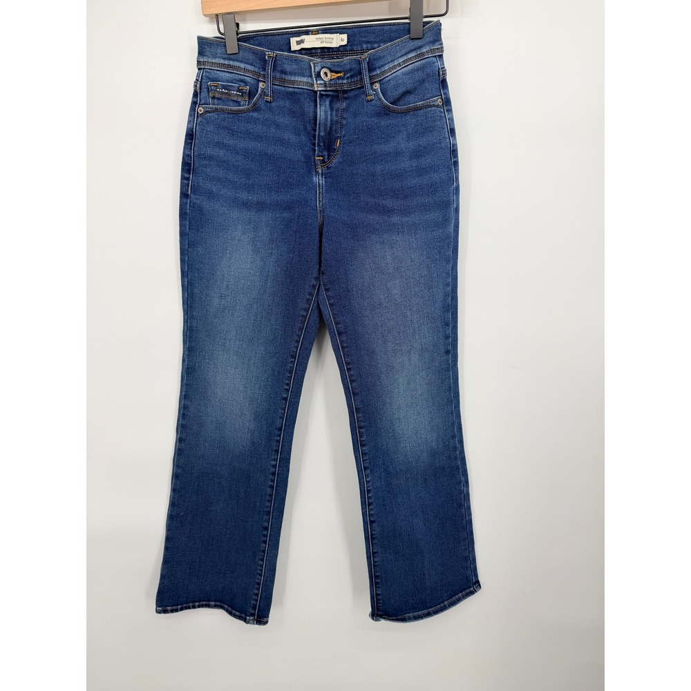 Levi's 512 Bootcut Jeans Womens 4P Blue Excellent Perfectly Slimming Studded